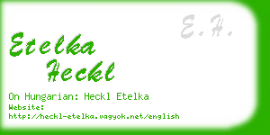 etelka heckl business card